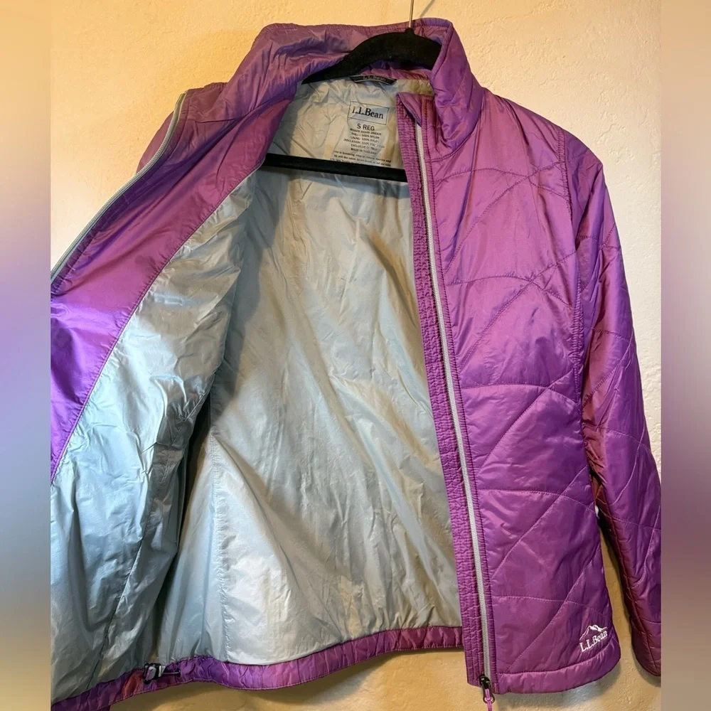 L.L. Bean PrimaLoft Packaway puffer jacket purple Size small
